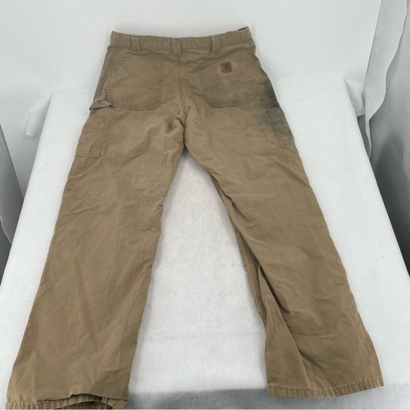 CARHARTT Men’s Worn Used Dungaree Fit Work Pants size: 36x34 - Picture 5 of 10